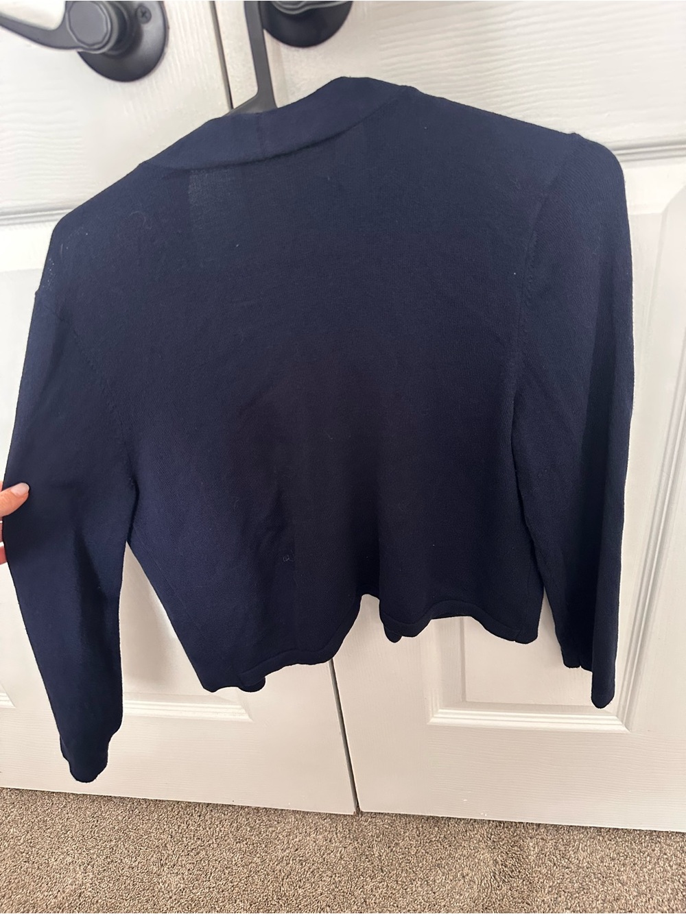 Ann Taylor Navy Open-Front Women's Cardigan Sweater - Picture 4 of 4